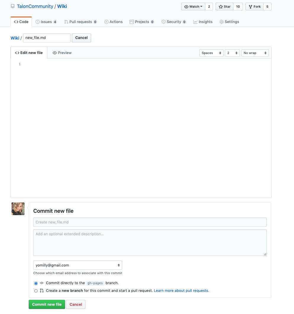 screenshot github editor